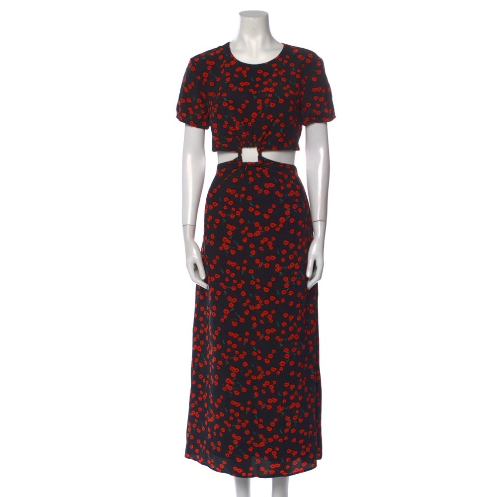 STAUD Floral Print Maxi Dress